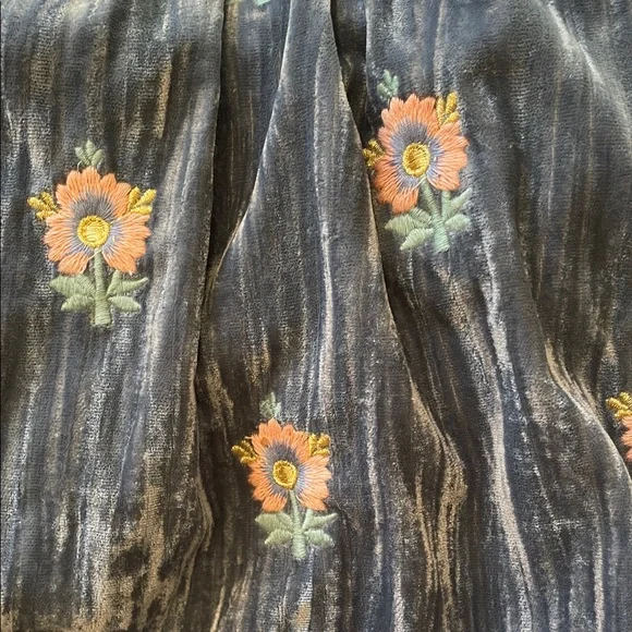 Louise Misha Floral Blue Kids Skirt with Suspenders - Picture 4 of 4